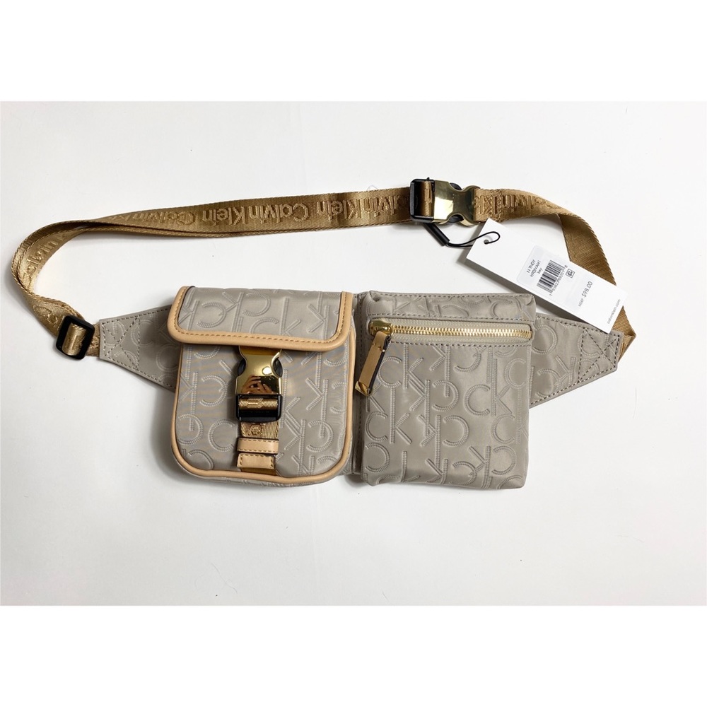 Calvin Klein Beige and Gold Belt Bag -NWT